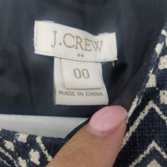 J. Crew Diamond Print Basket-Weave Dress - Picture 7 of 8